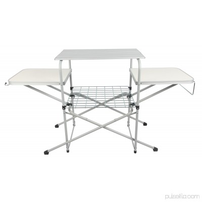 Ozark Trail Outdoor Use Camp Kitchen Cooking Stand with Three Table Tops 554335142